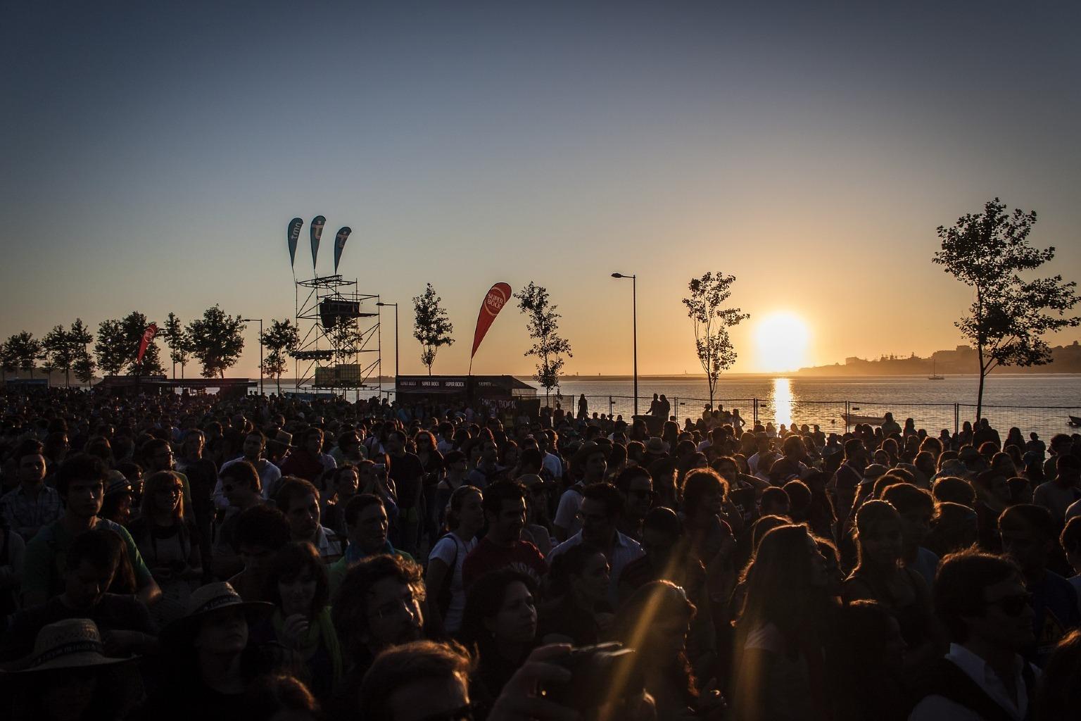 Vibrant Music Festival Crowd in Porto