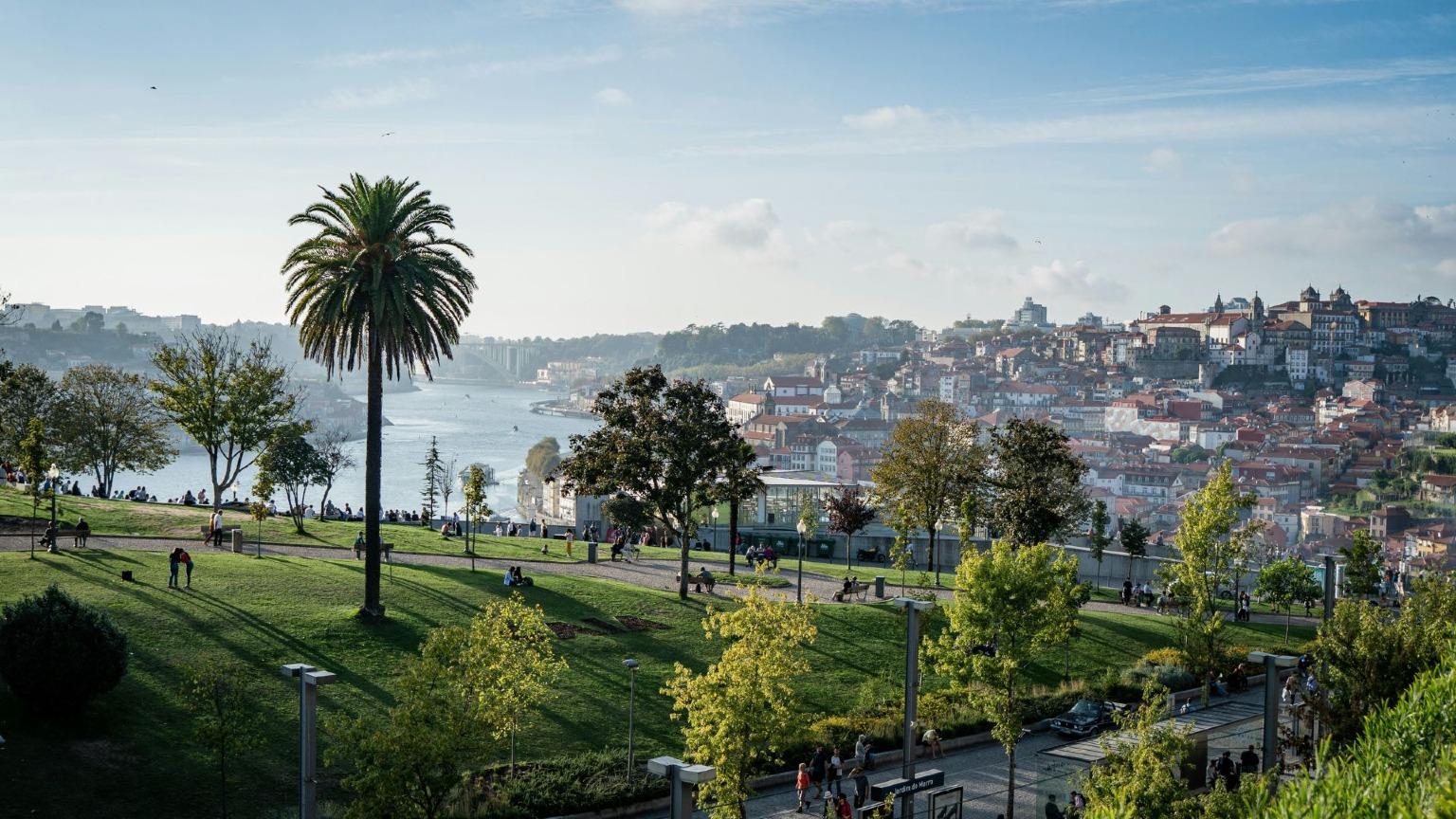 Image from the Jardim do Morro viewpoint overlooking Porto