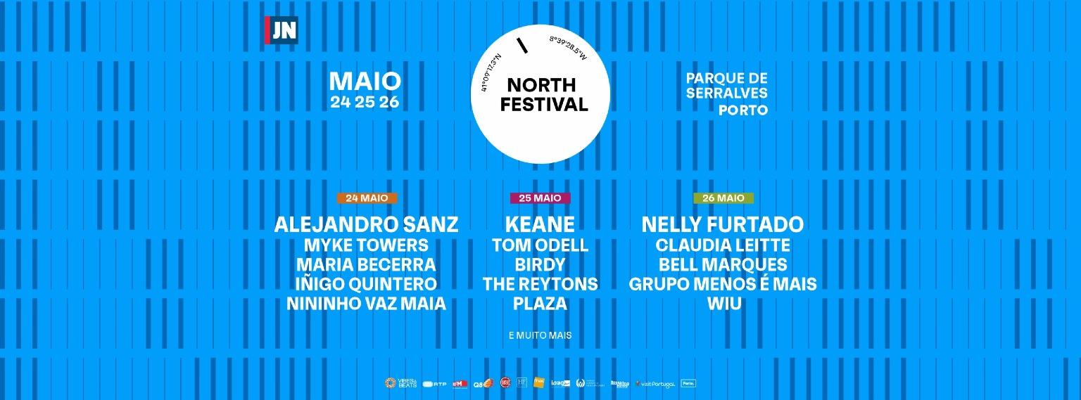 Poster for the North Festival 2024 featuring the event dates in Serralves