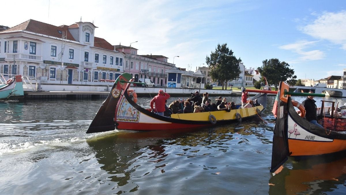 Excursion en bateau sur les canaux d'Aveiro lors de notre excursion privée à Aveiro et Coimbra | Cooltour Oporto