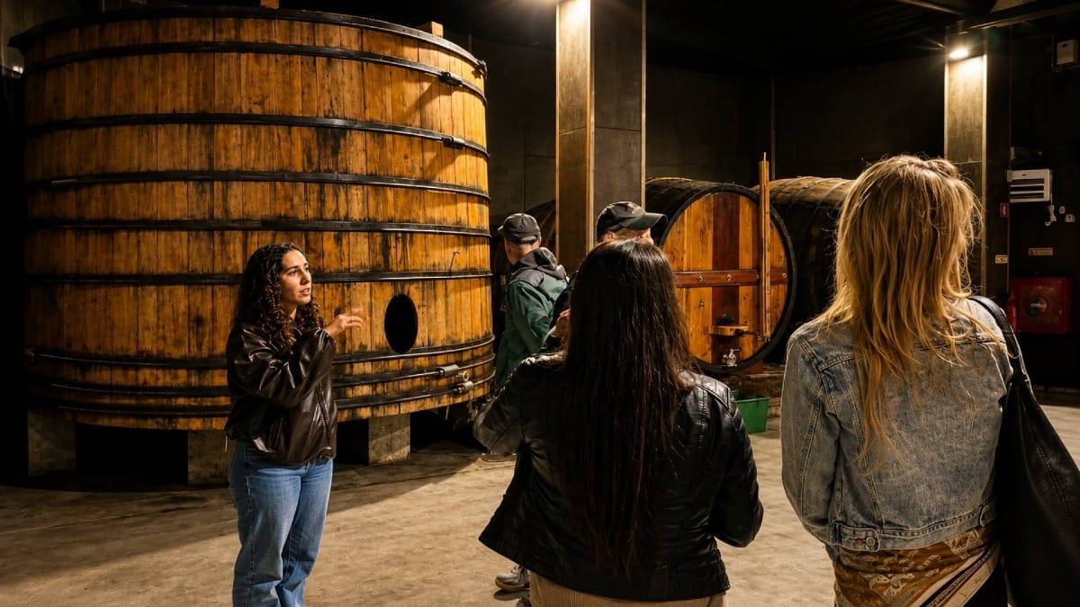 Walk through the cellar spaces where generations of Douro wines have matured