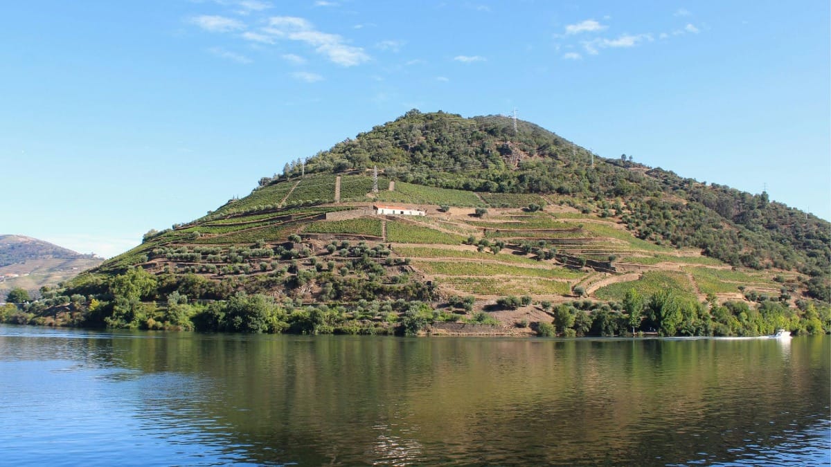 Perspectiva fluvial del valle del Duero, Portugal