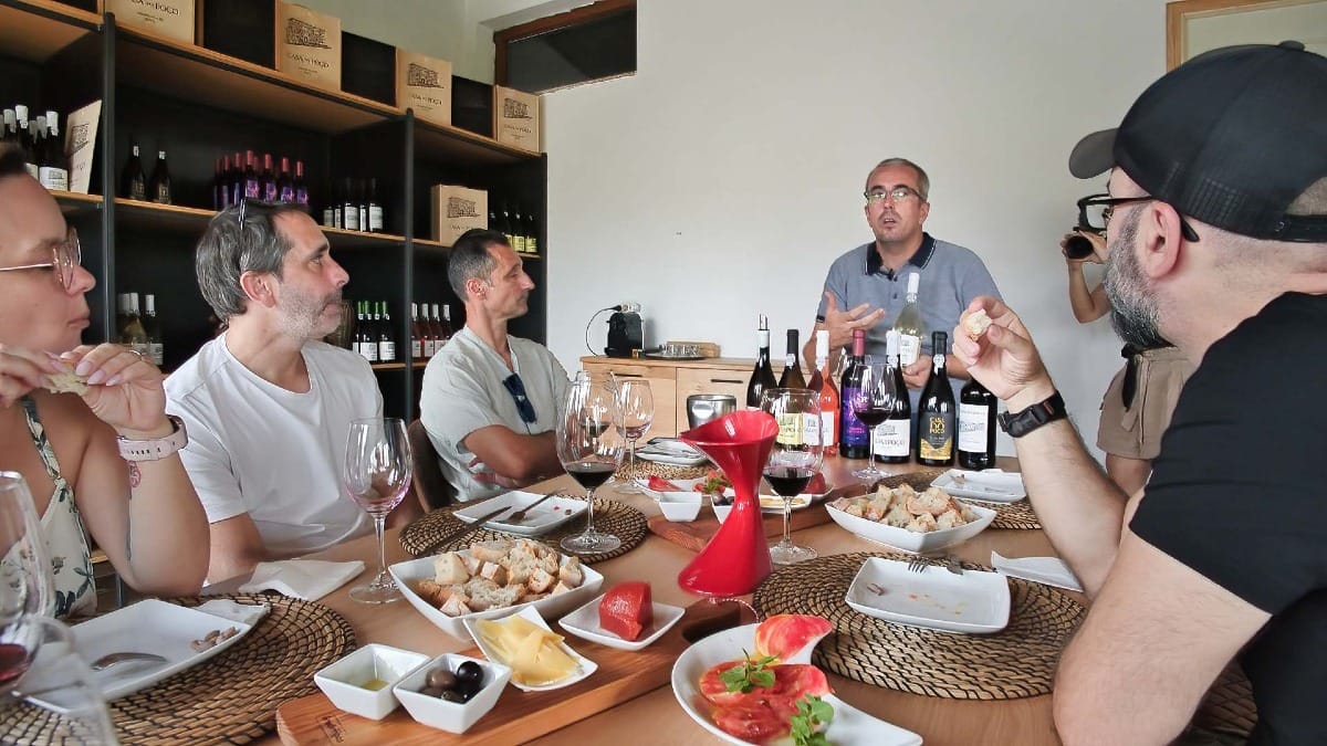 Dégustation de vins et tapas régionales à la Casa do Poço, un domaine viticole familial du Douro