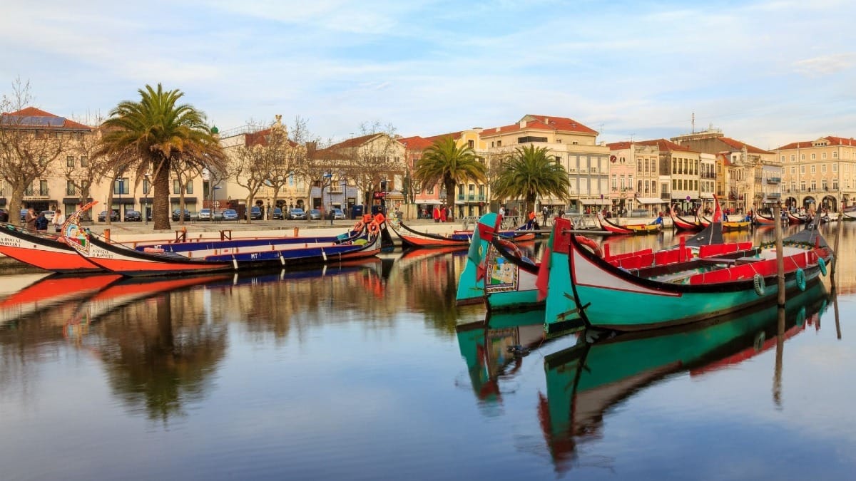 Ria de Aveiro and colorful boats on our Private Aveiro and Coimbra Tour | Cooltour Oporto