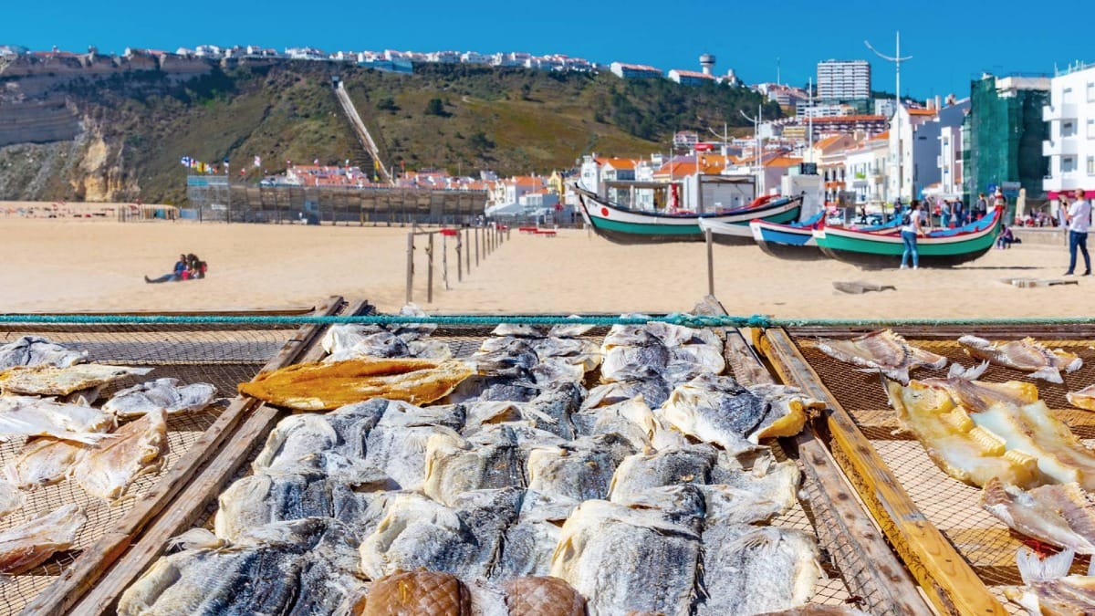 AYu4 nazare dried fish traditional beach market