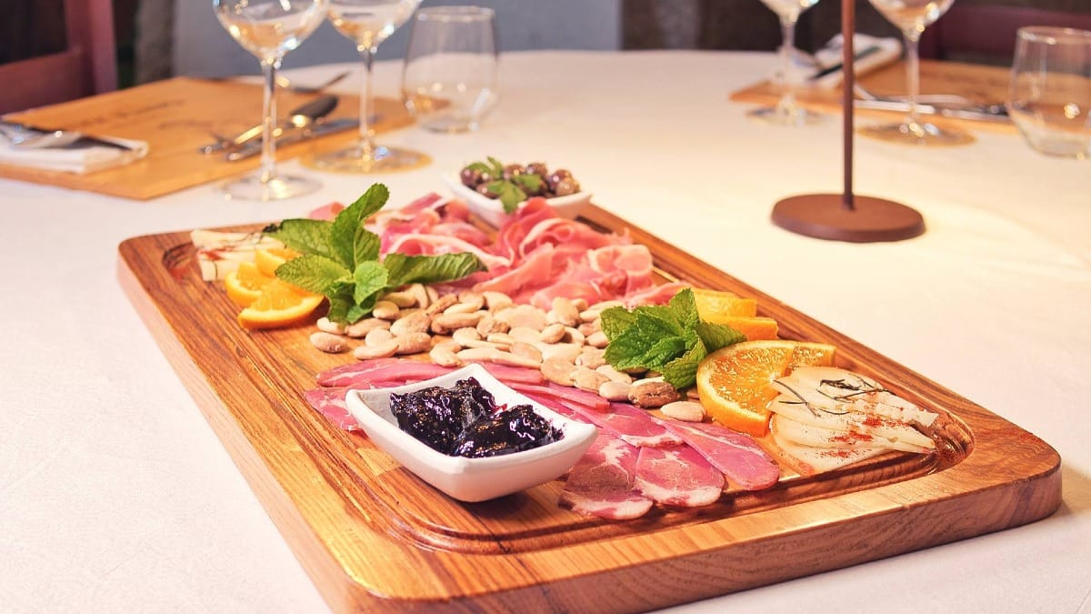 Enjoy a selection of local cheeses and regional products before lunch
