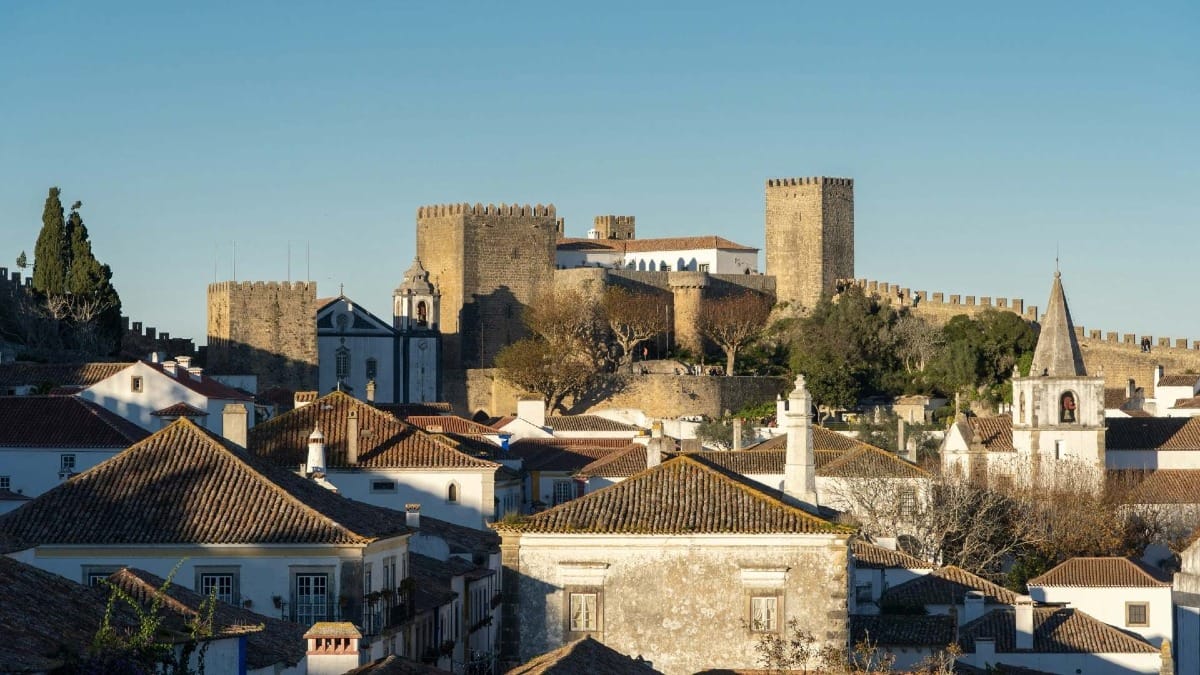 C1GF obidos rooftop view castle towers