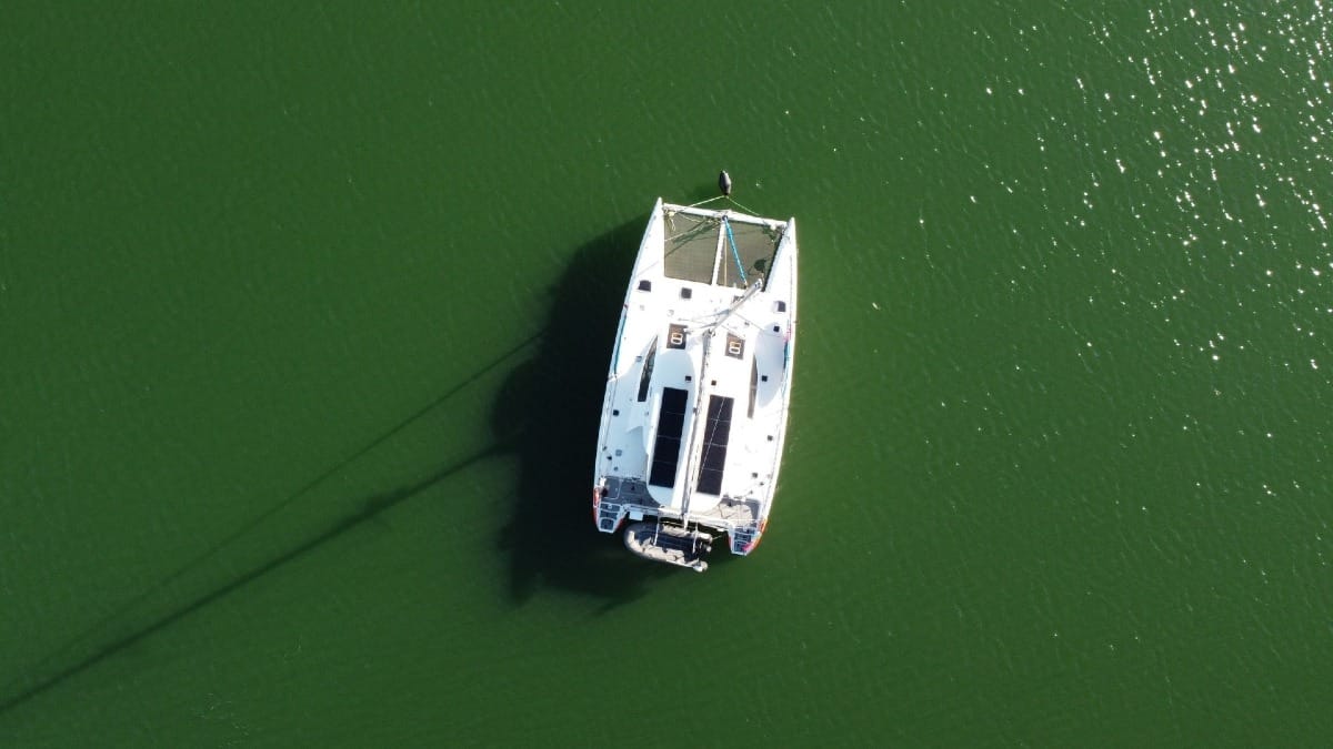 MOI3 eco friendly solar panels catamaran faro boat tour