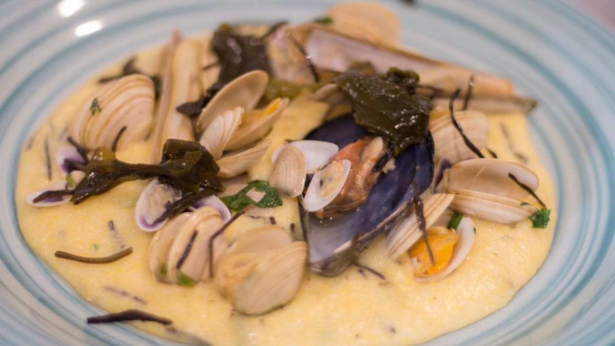 Xarém, a traditional Algarve dish made with maize flour and shellfish