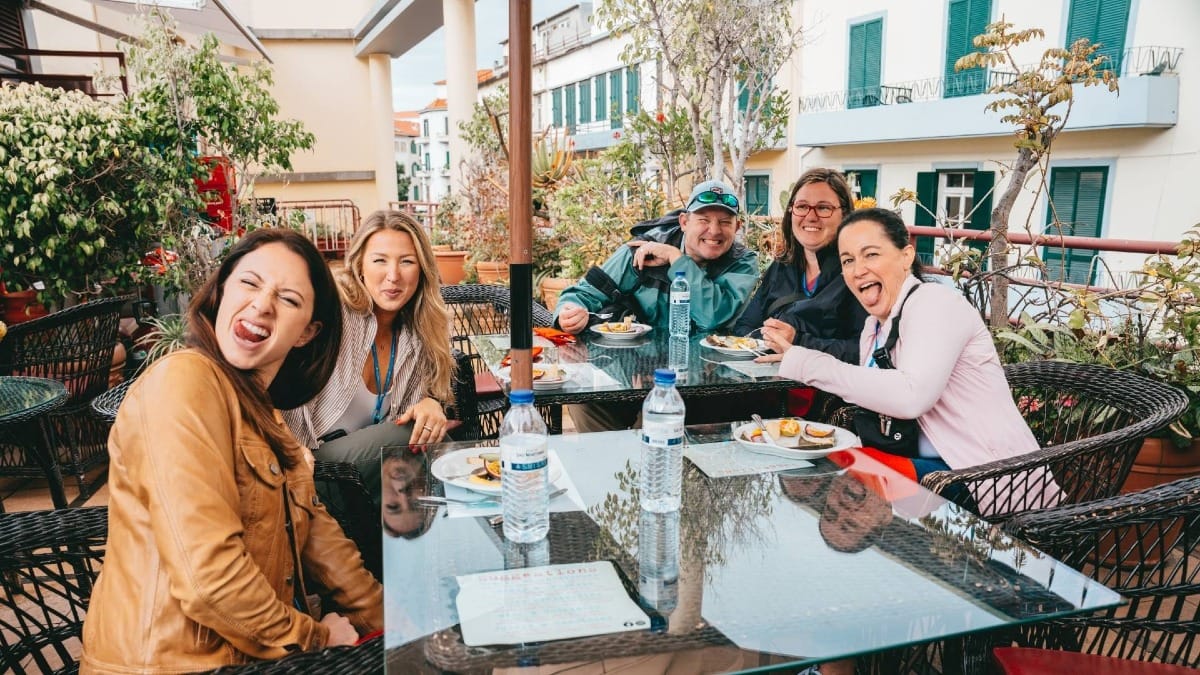 Relax and enjoy local food and wine in charming outdoor settings around Funchal