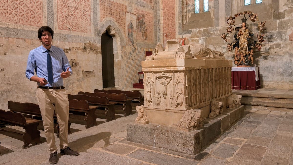Historic interior of Braga Cathedral with its richly decorated chapels and sacred art.
