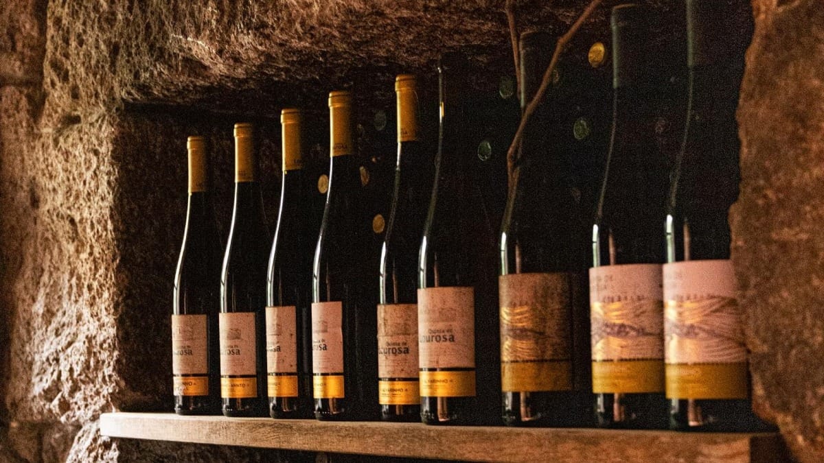 Display of Vinho Verde bottles | Cooltour Oporto