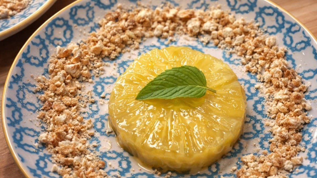 Prueba un postre creativo elaborado con la famosa piña de São Miguel