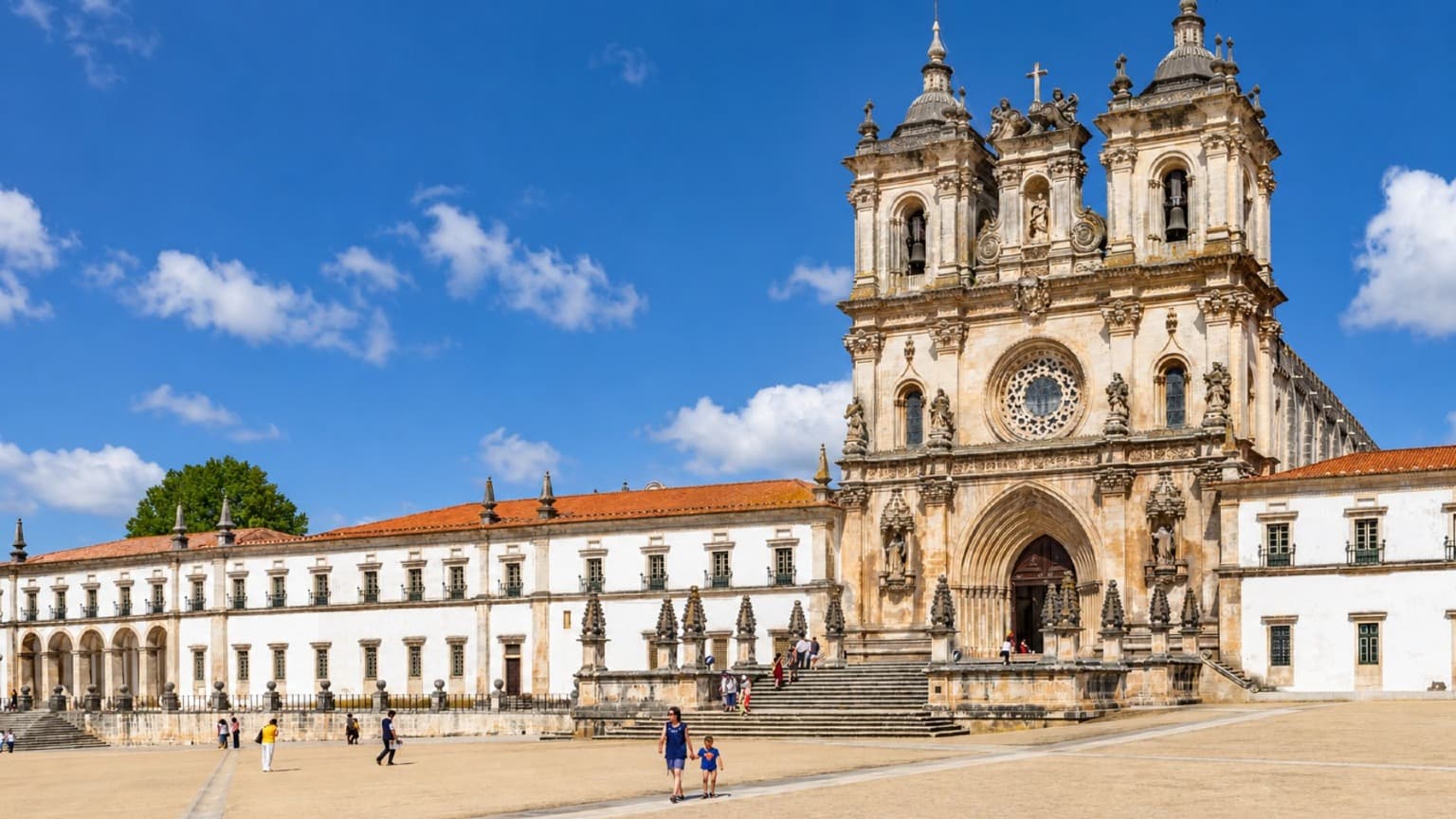Façade of the Monastery of Alcobaça in Central Portugal