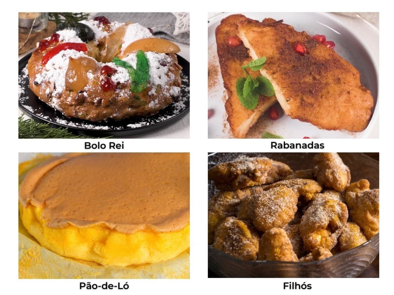 Uma variedade deliciosa de doces de Natal portugueses, que acrescentam alegria e tradição à época natalícia