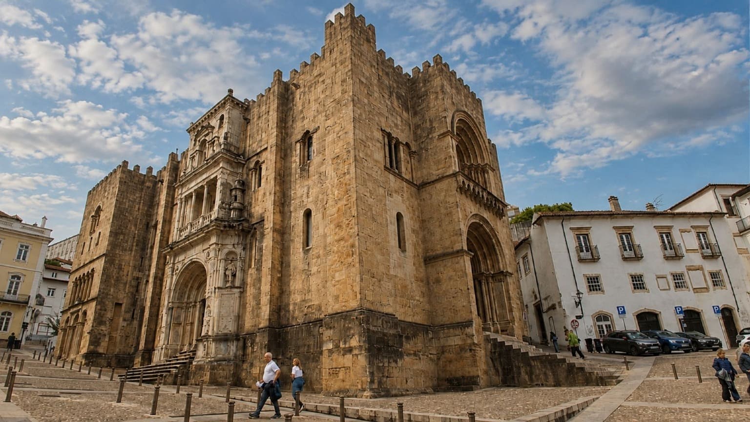 Sé Velha, a antiga Catedral de Coimbra, no centro histórico