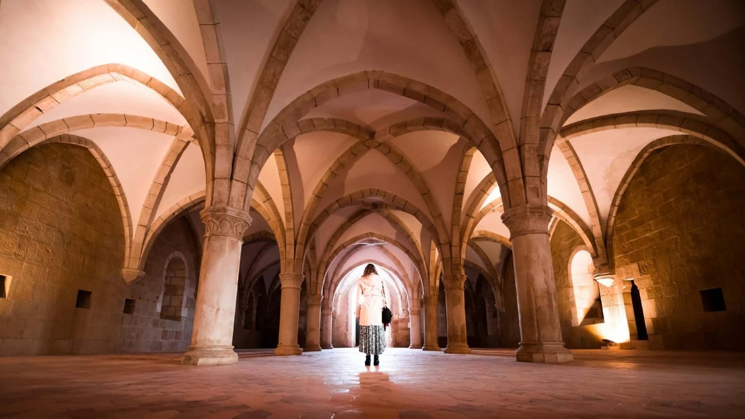 Intérieur gothique du Monastère d'Alcobaça au Portugal