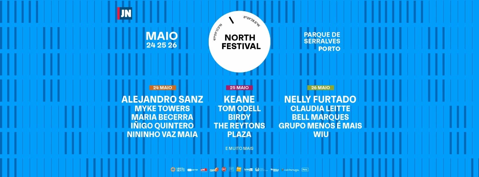 Cartaz do North Festival 2024 com as datas do evento em Serralves