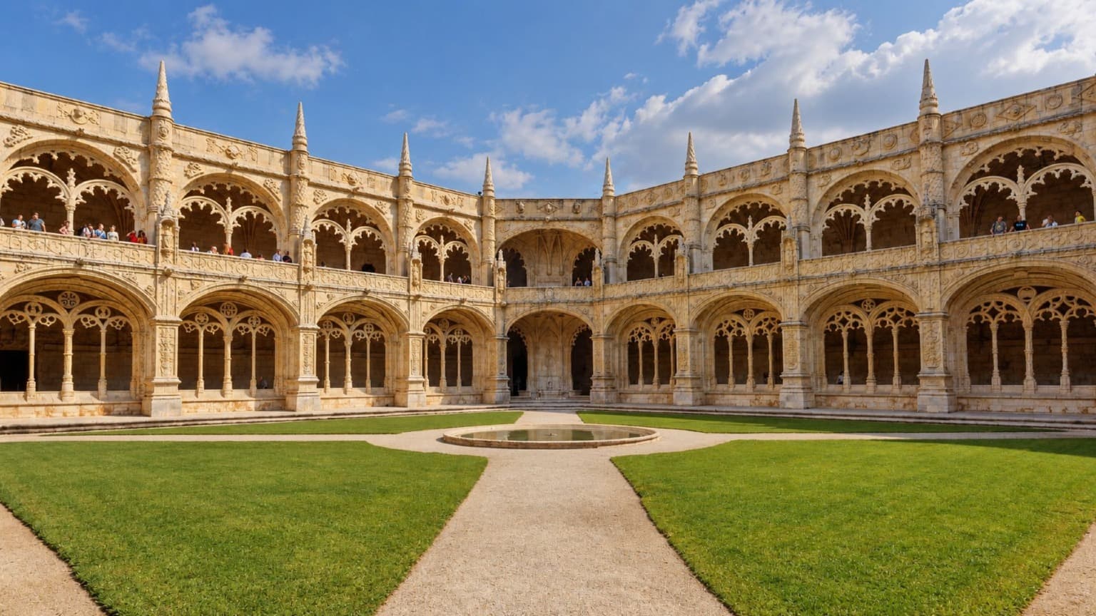Cloister of Jerónimos Monastery in Lisbon