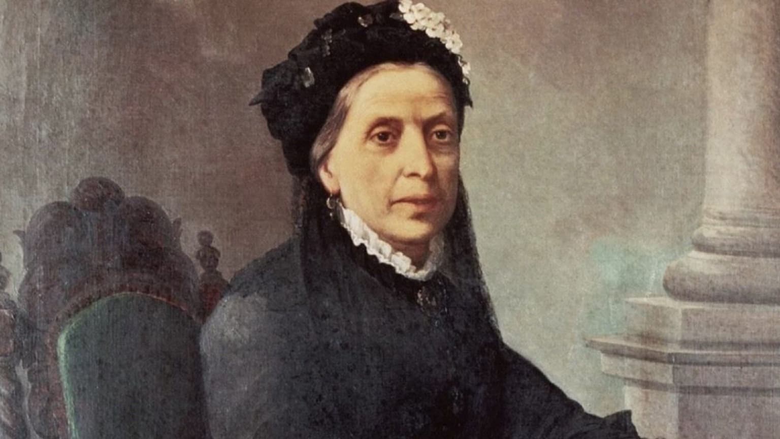 Retrato de Dona Antónia Adelaide Ferreira, empresaria vinícola portuguesa del siglo XIX conocida como «Ferreirinha»