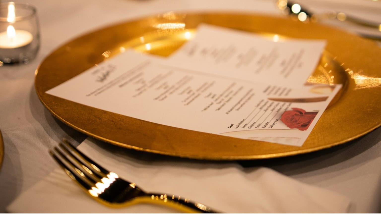 Image d'une table de dîner de la Saint-Valentin