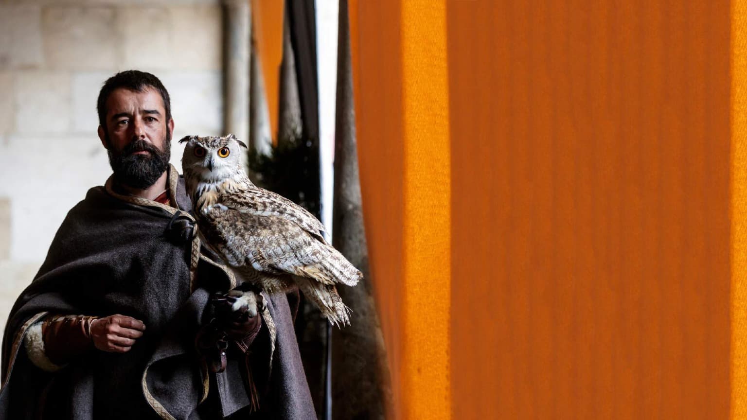 Acteur recréant des scènes de l’Empire romain pendant le festival Braga Romana.