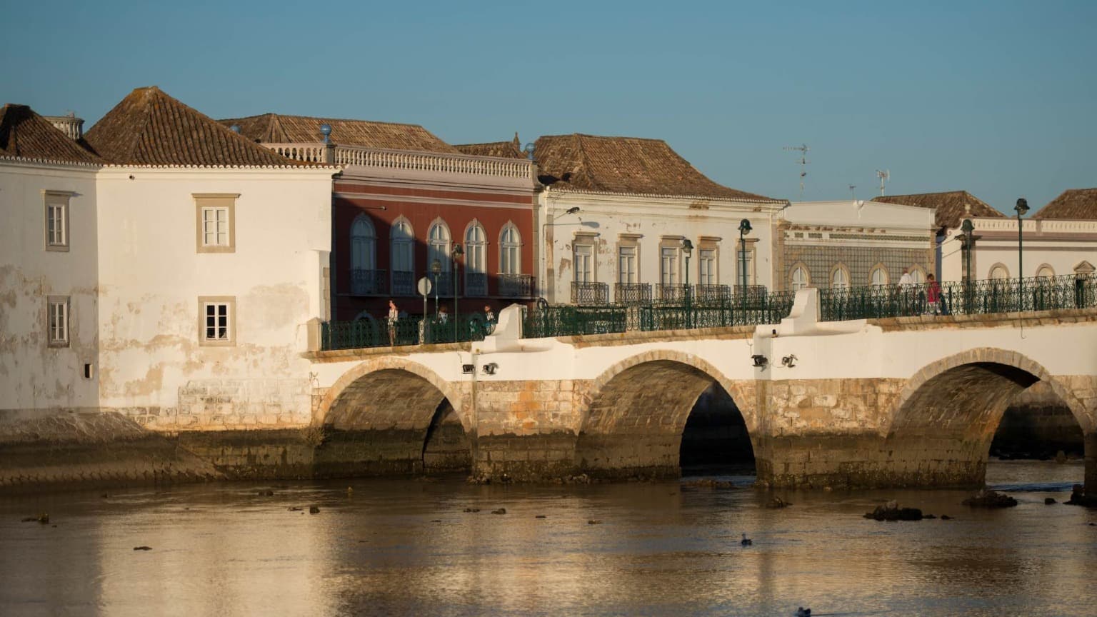 The Roman Bridge of Tavira crossing the Gilão River in the Algarve’s most charming town.