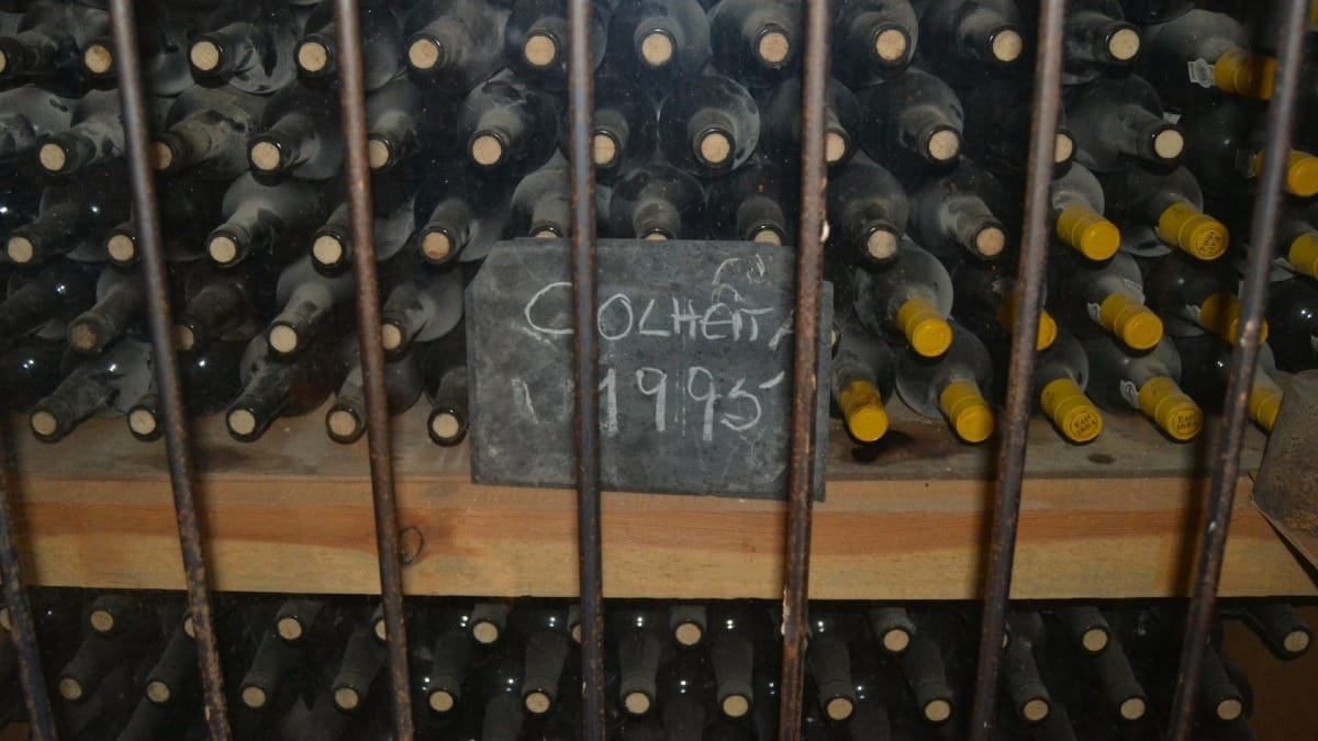 Botellas antiguas de vino de Oporto en Quinta Santa Eufemia, socia de Cooltour Oporto