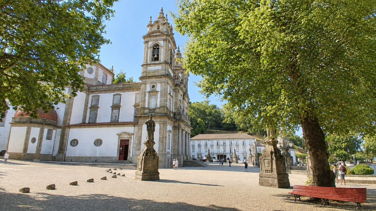 Bom Jesus do Monte Church overlooking Braga, one of Portugal's most iconic pilgrimage sites.