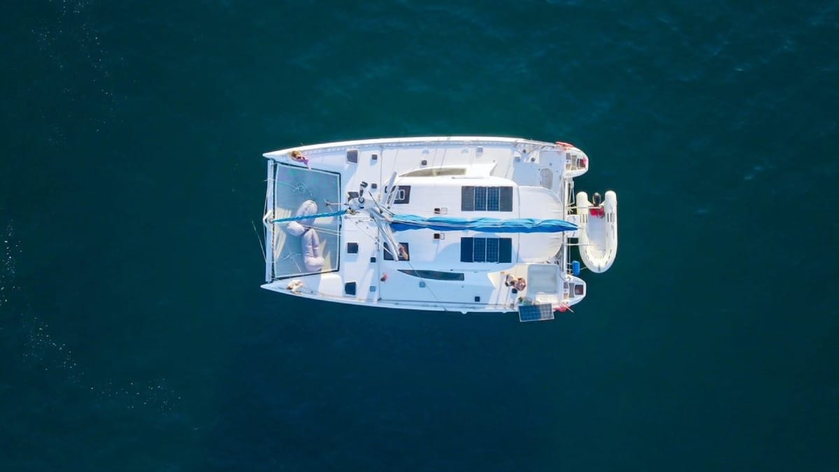 zTEk private catamaran boat tour solar panels faro